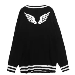 LISTEN FLAVOR Fallen Angel's Melty Line V-neckline Knit