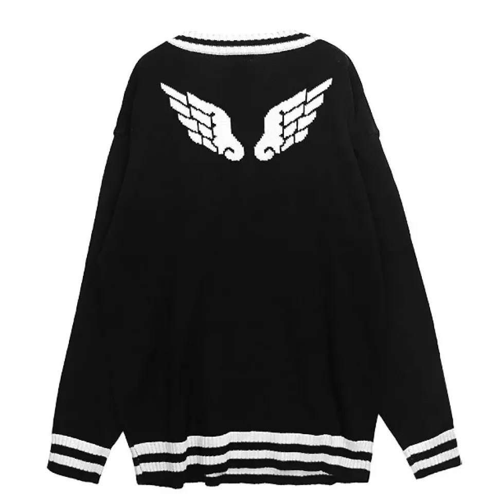 LISTEN FLAVOR Fallen Angel's Melty Line V-neckline Knit