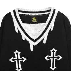 LISTEN FLAVOR Fallen Angel's Melty Line V-neckline Knit