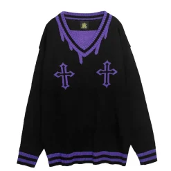 LISTEN FLAVOR Fallen Angel's Melty Line V-neckline Knit