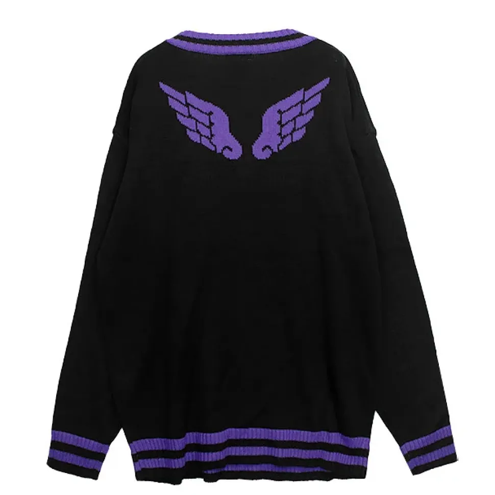 LISTEN FLAVOR Fallen Angel's Melty Line V-neckline Knit