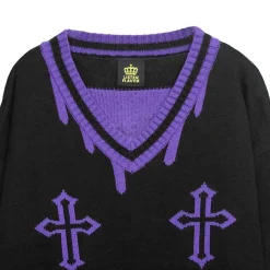 LISTEN FLAVOR Fallen Angel's Melty Line V-neckline Knit