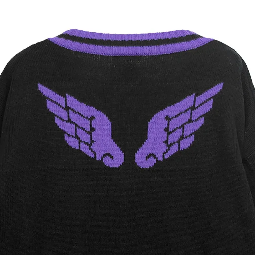 LISTEN FLAVOR Fallen Angel's Melty Line V-neckline Knit