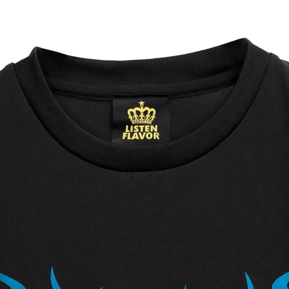 LISTEN FLAVOR Fallen Angel's Black Cat Long Sleeve T-Shirt