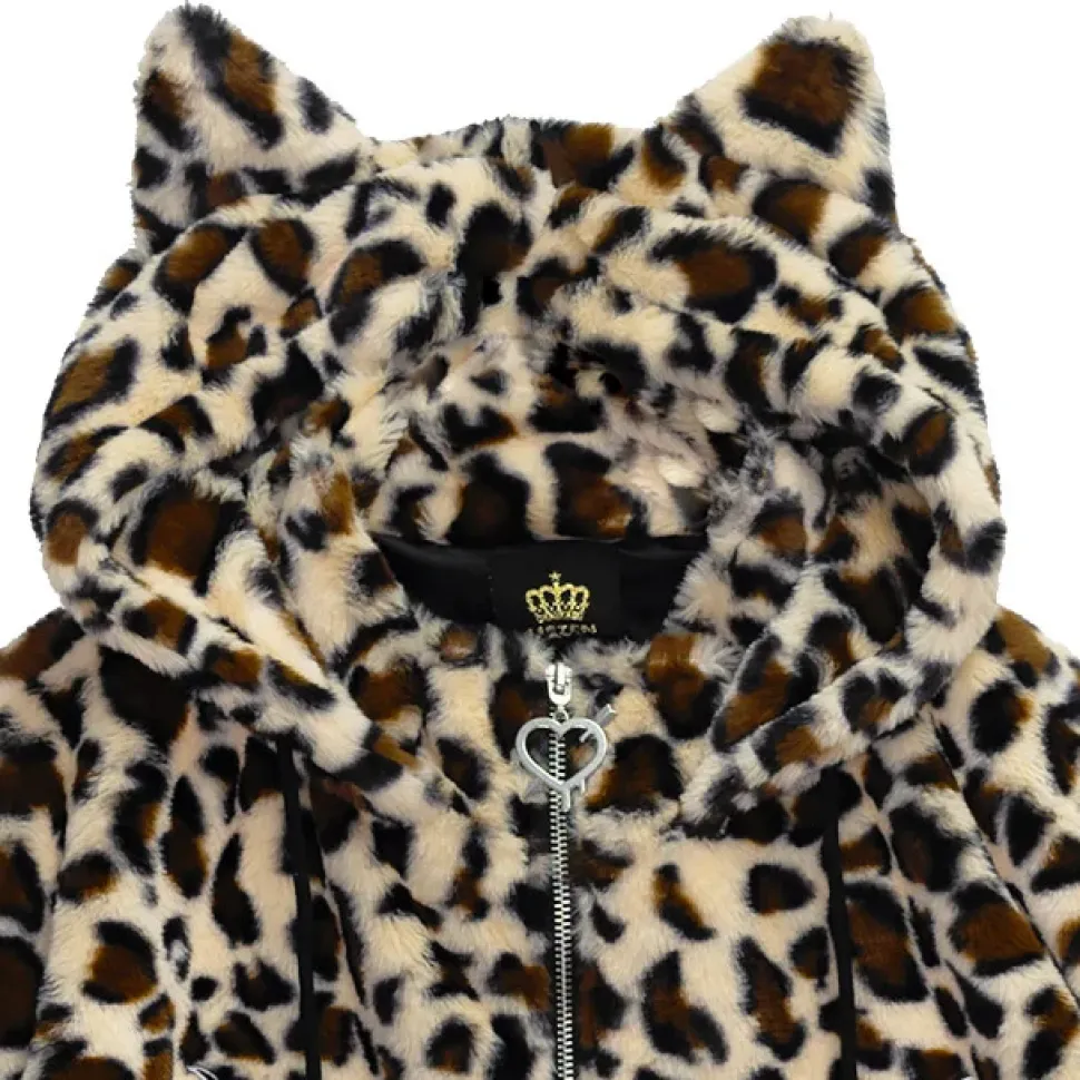 LISTEN FLAVOR Fire Heart Cat Ear Boa Blouson