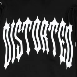 LISTEN FLAVOR Fire Sleeve Lace-Up Cropped Hoodie