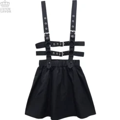 LISTEN FLAVOR Flared Skirt w/ Harness Belt