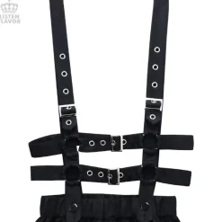 LISTEN FLAVOR Flared Skirt w/ Harness Belt