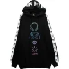 LISTEN FLAVOR Gaming 8 bit Sleeve Line Hoodie