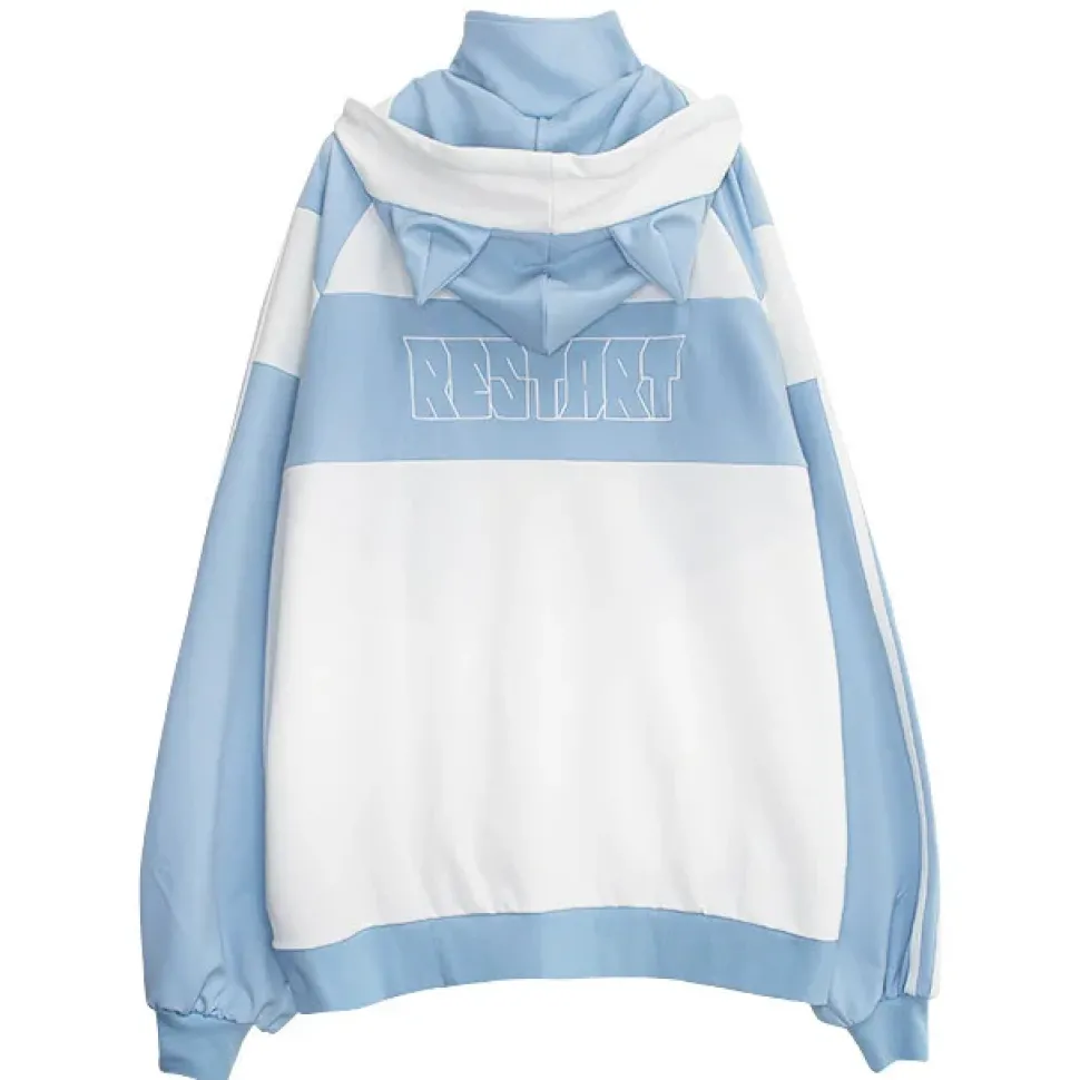 LISTEN FLAVOR Gaming Cat Ear Jersey Hoodie