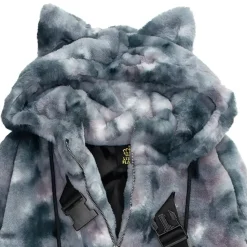 LISTEN FLAVOR Gaming Cat Ear Buckle Fur Blouson