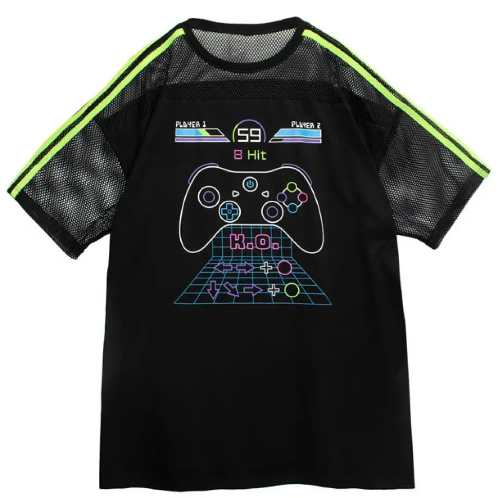 LISTEN FLAVOR Gaming Mesh Switching Top Black
