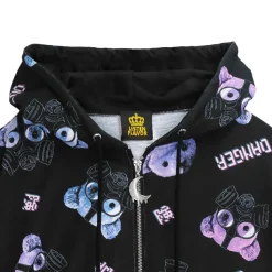LISTEN FLAVOR Gas Mask Bear Zip Hoodie