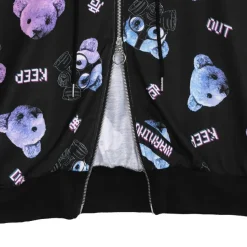 LISTEN FLAVOR Gas Mask Bear Zip Hoodie