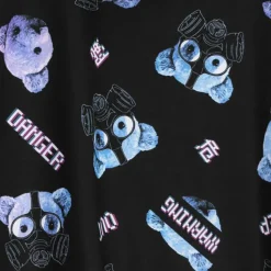 LISTEN FLAVOR Gas Mask Bear Zip Hoodie