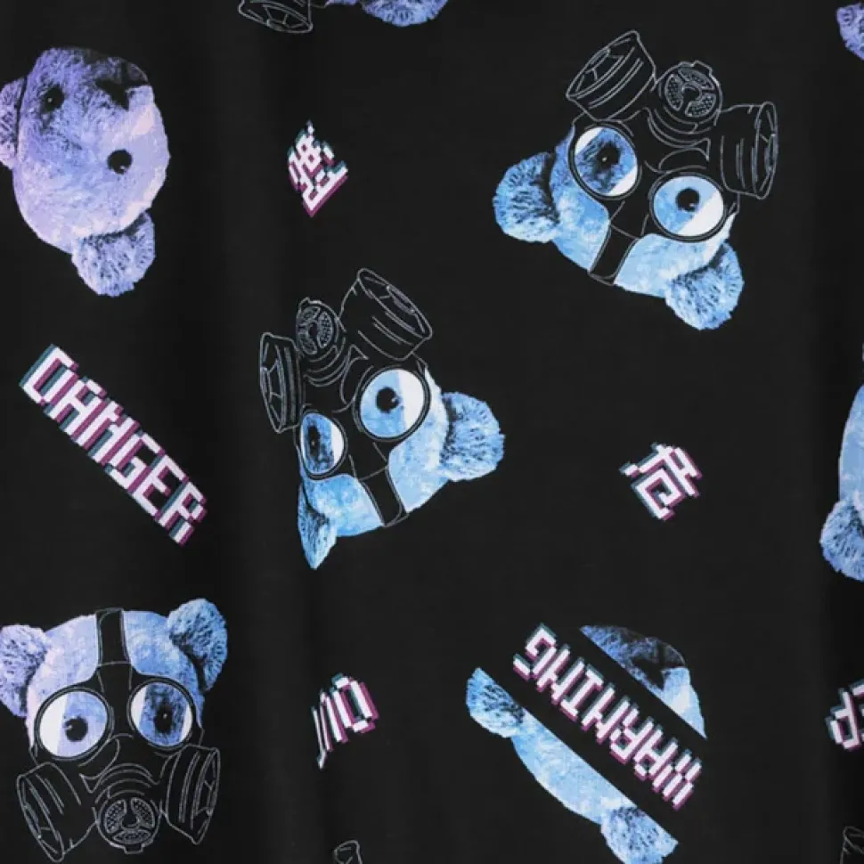 LISTEN FLAVOR Gas Mask Bear Zip Hoodie