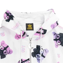 LISTEN FLAVOR Gas Mask Bear Zip Hoodie