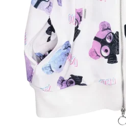 LISTEN FLAVOR Gas Mask Bear Zip Hoodie