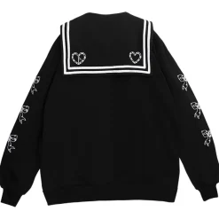 LISTEN FLAVOR Glass Heart Sailor Blouson