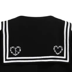 LISTEN FLAVOR Glass Heart Sailor Blouson