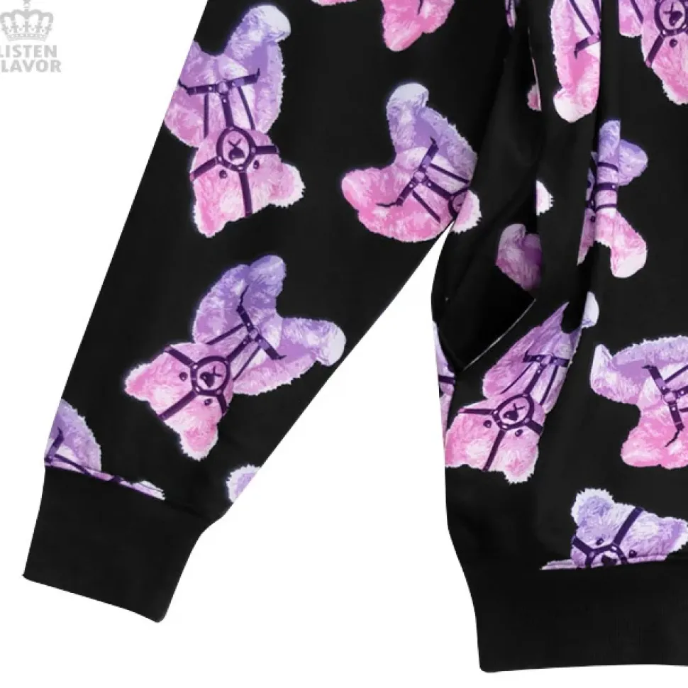 LISTEN FLAVOR Harness Bear Pullover Hoodie