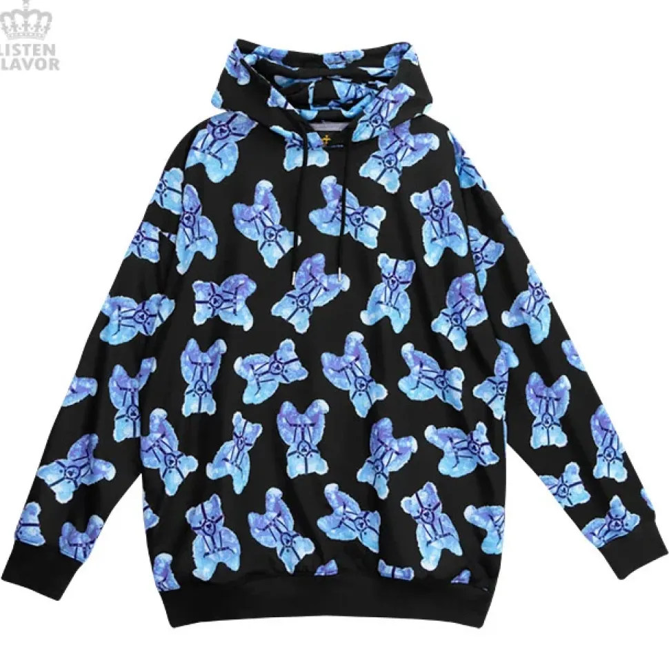 LISTEN FLAVOR Harness Bear Pullover Hoodie
