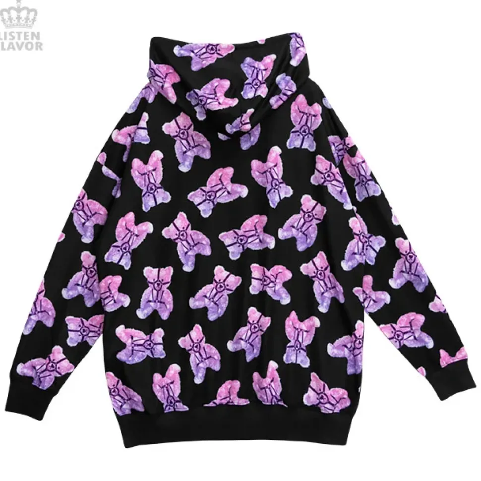 LISTEN FLAVOR Harness Bear Zip-Up Hoodie