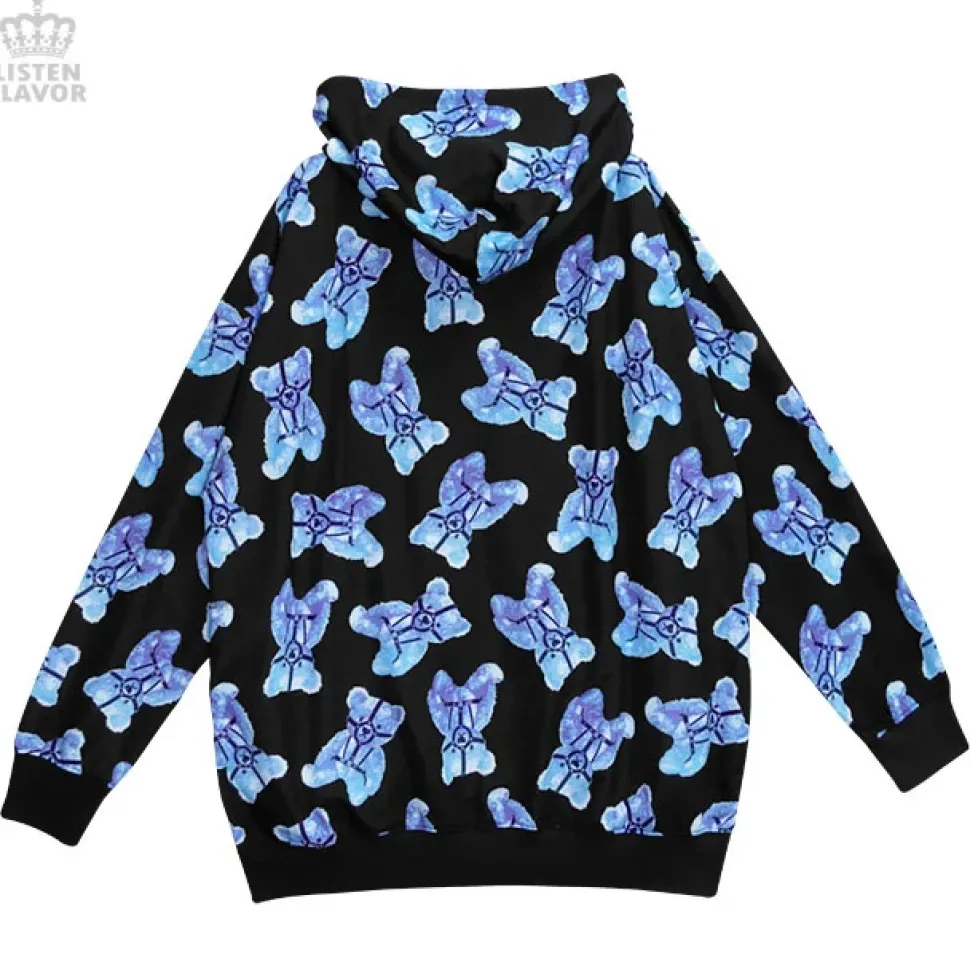 LISTEN FLAVOR Harness Bear Zip-Up Hoodie