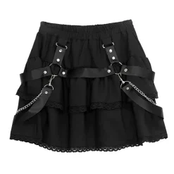 LISTEN FLAVOR Harness Tiered Skirt