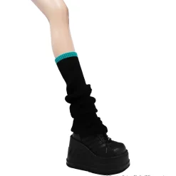 LISTEN FLAVOR Hatsune Miku Knit Leg Warmers Black