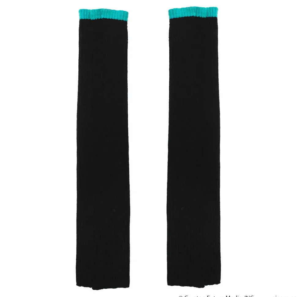 LISTEN FLAVOR Hatsune Miku Knit Leg Warmers Black