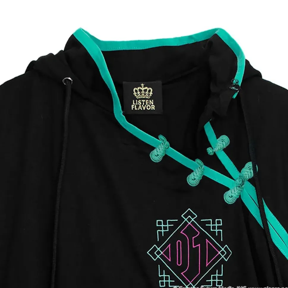 LISTEN FLAVOR Hatsune Miku China Hoodie Black