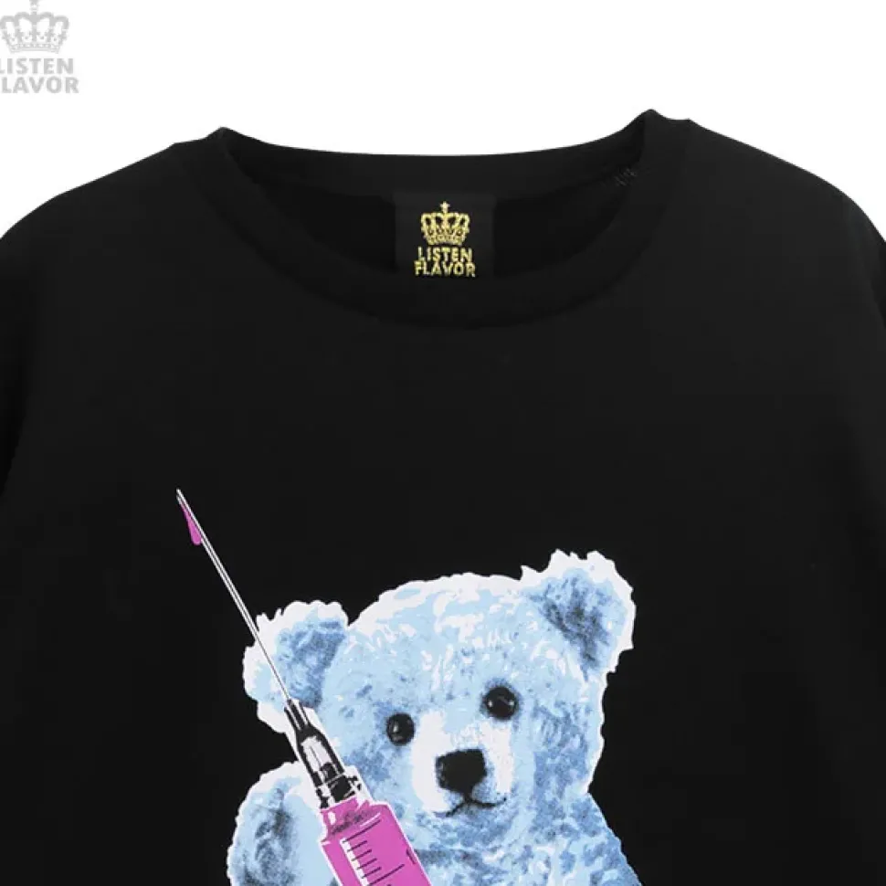 LISTEN FLAVOR Injection Bear Big Pullover