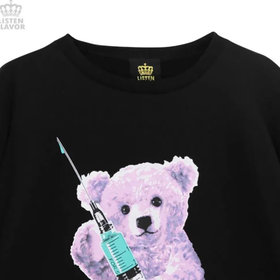 LISTEN FLAVOR Injection Bear Big Pullover