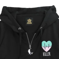 LISTEN FLAVOR Killer Heart 2-Way Mesh Short Hoodie