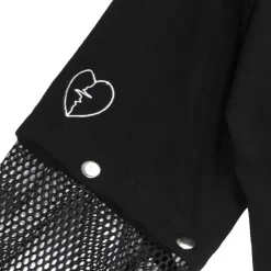 LISTEN FLAVOR Killer Heart 2-Way Mesh Short Hoodie