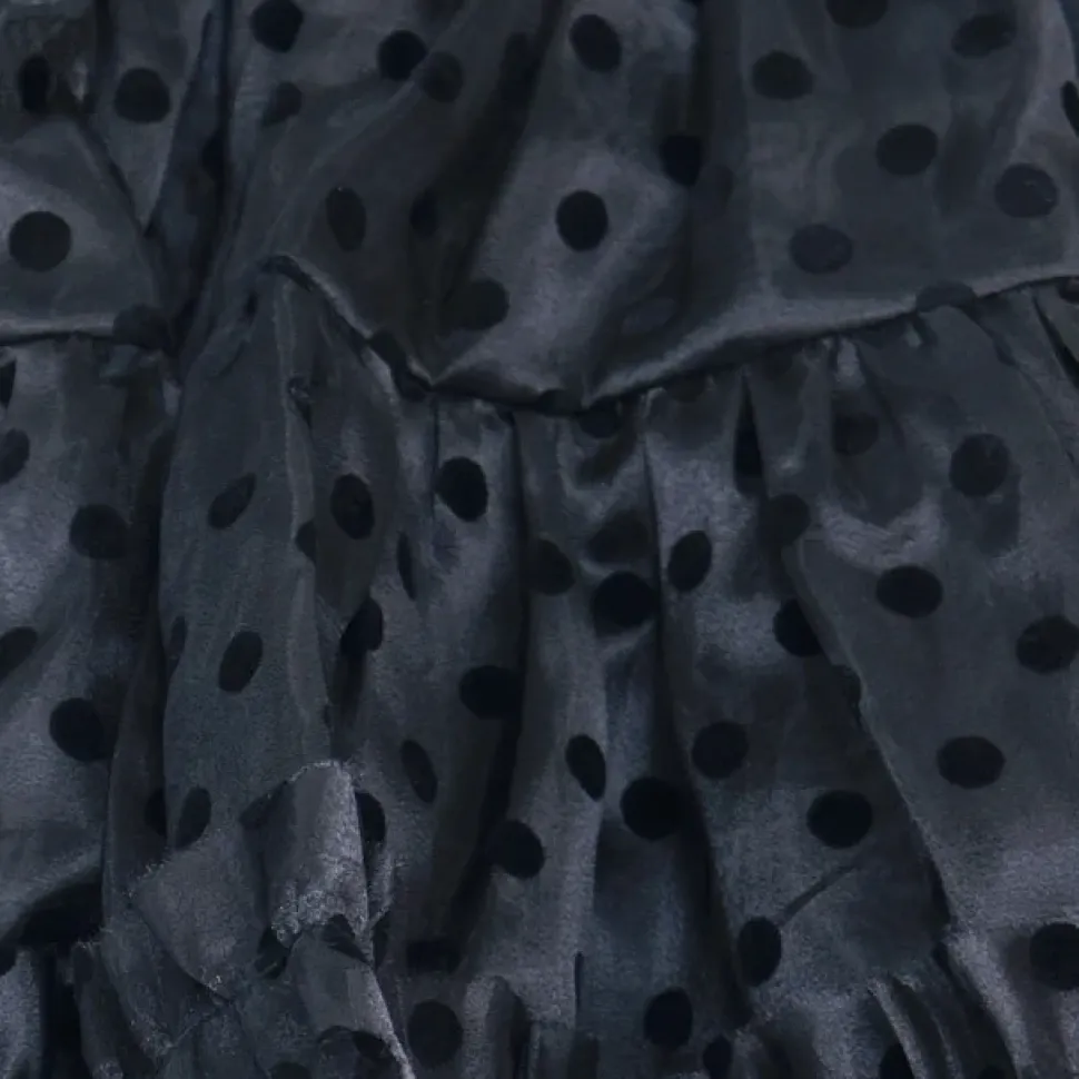 LISTEN FLAVOR Lace-up Tulle Frill Skirt