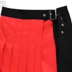 LISTEN FLAVOR Layered Pleated Long Flap Skirt w/ Shorts
