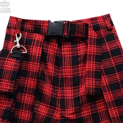 LISTEN FLAVOR Layered Pleated Flap Skirt w/ Shorts and Detachable Pocket