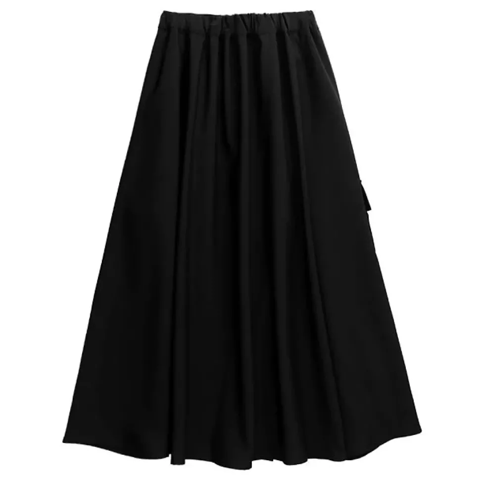 LISTEN FLAVOR Layered-Style Cargo Long Skirt