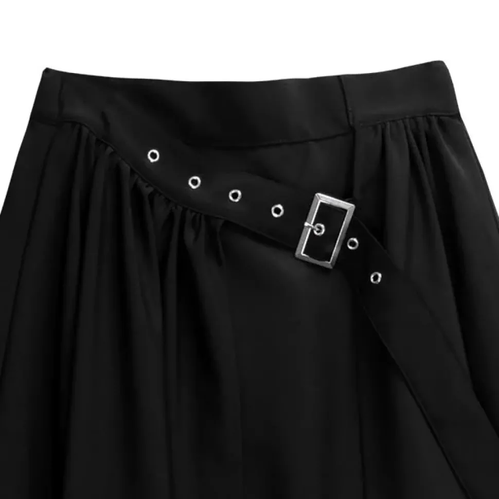 LISTEN FLAVOR Layered-Style Cargo Long Skirt