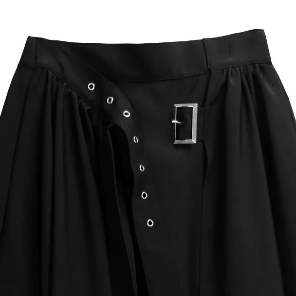 LISTEN FLAVOR Layered-Style Cargo Long Skirt