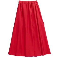 LISTEN FLAVOR Layered-Style Cargo Long Skirt