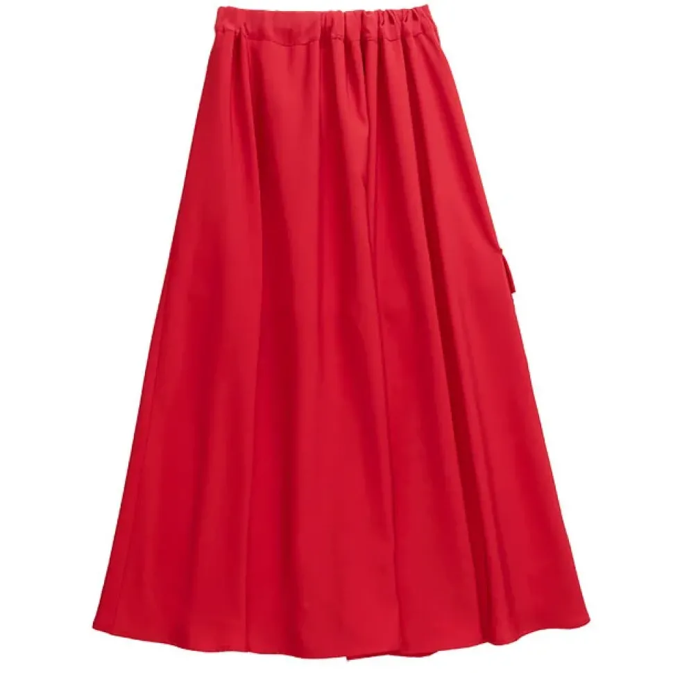 LISTEN FLAVOR Layered-Style Cargo Long Skirt