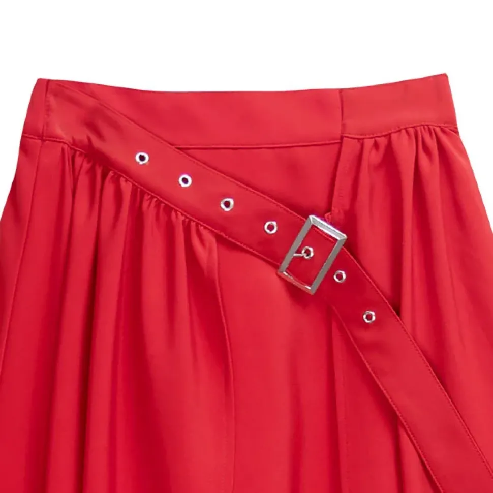 LISTEN FLAVOR Layered-Style Cargo Long Skirt