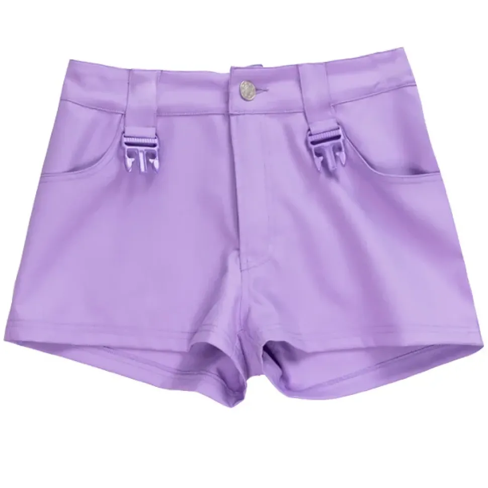 LISTEN FLAVOR Light Purple Shorts w/ Harness Garter Belt