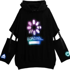 LISTEN FLAVOR LOADING Separate Sleeve Belt Cut Hoodie