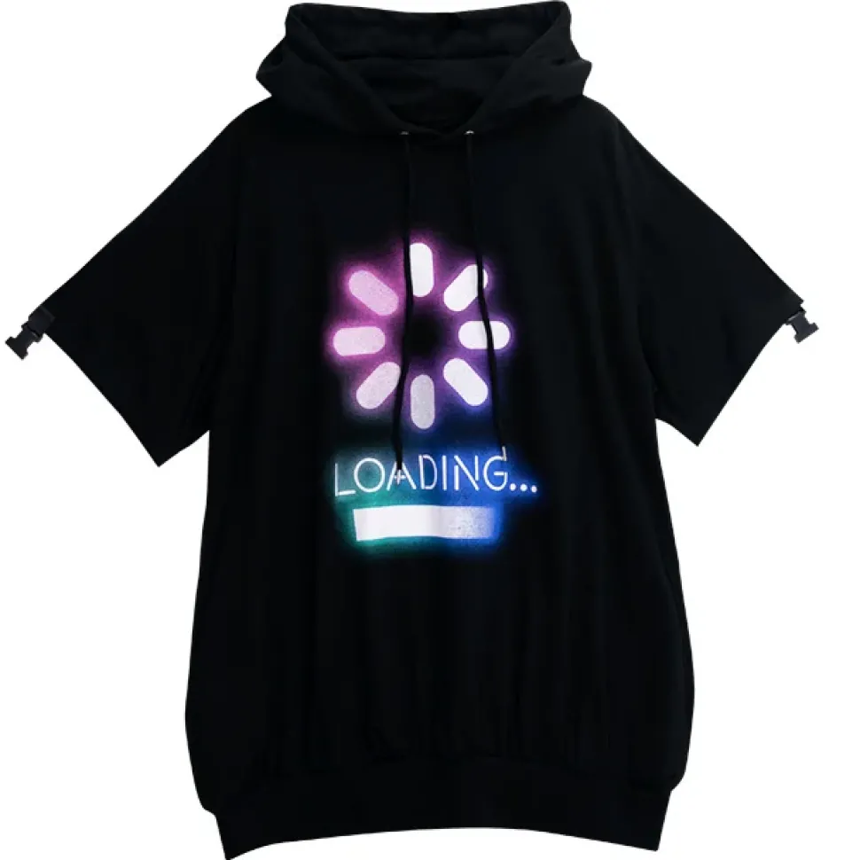 LISTEN FLAVOR LOADING Separate Sleeve Belt Cut Hoodie