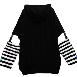 LISTEN FLAVOR LOADING Separate Sleeve Belt Cut Hoodie