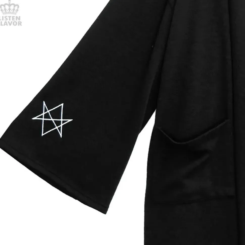 LISTEN FLAVOR Long Knit Robe